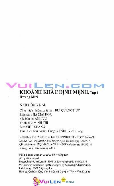 Khoảnh Khắc Định Mệnh: Chapter 1