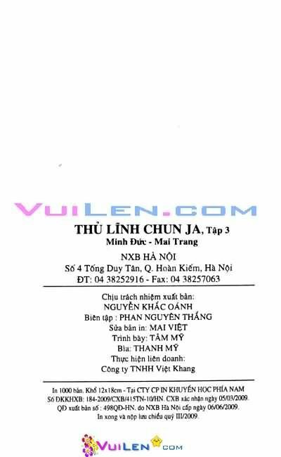 Thủ Lĩnh Chunja: Chapter 3