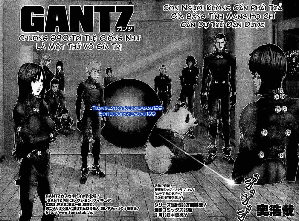Gantz: Chapter 290: Trí tuệ giống như là một thứ ...
