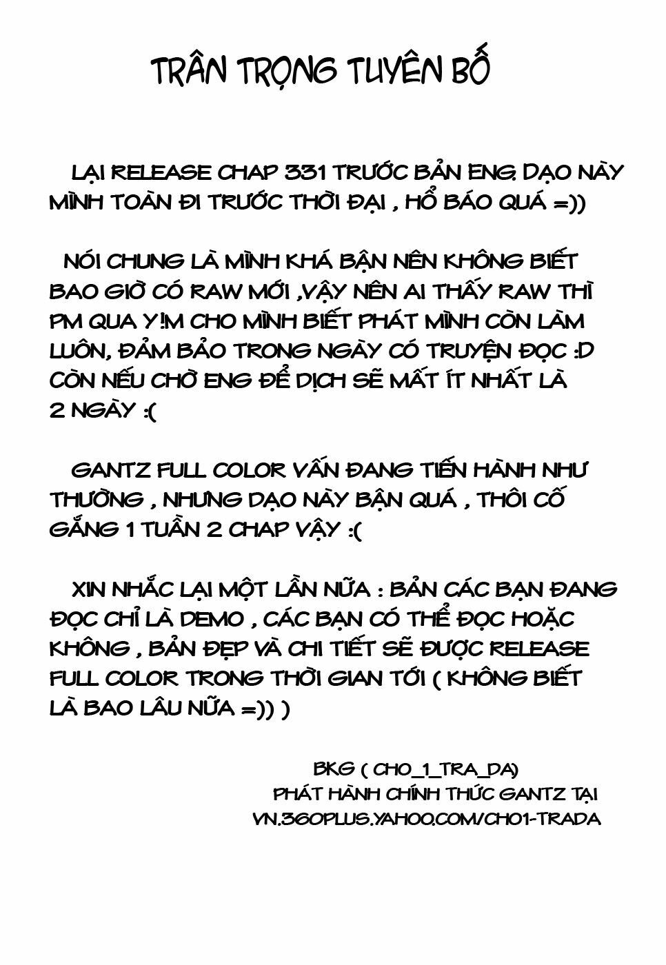 Gantz: Chapter 331