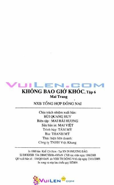Không bao giờ khóc: Chapter 6