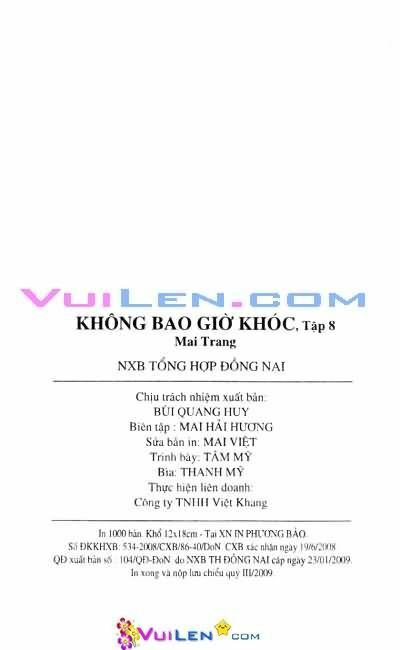 Không bao giờ khóc: Chapter 8