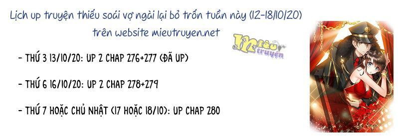 Thiếu Soái ! Vợ Ngài Lại Bỏ Trốn: Chapter 277