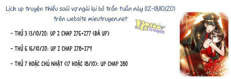 Thiếu Soái ! Vợ Ngài Lại Bỏ Trốn: Chapter 279