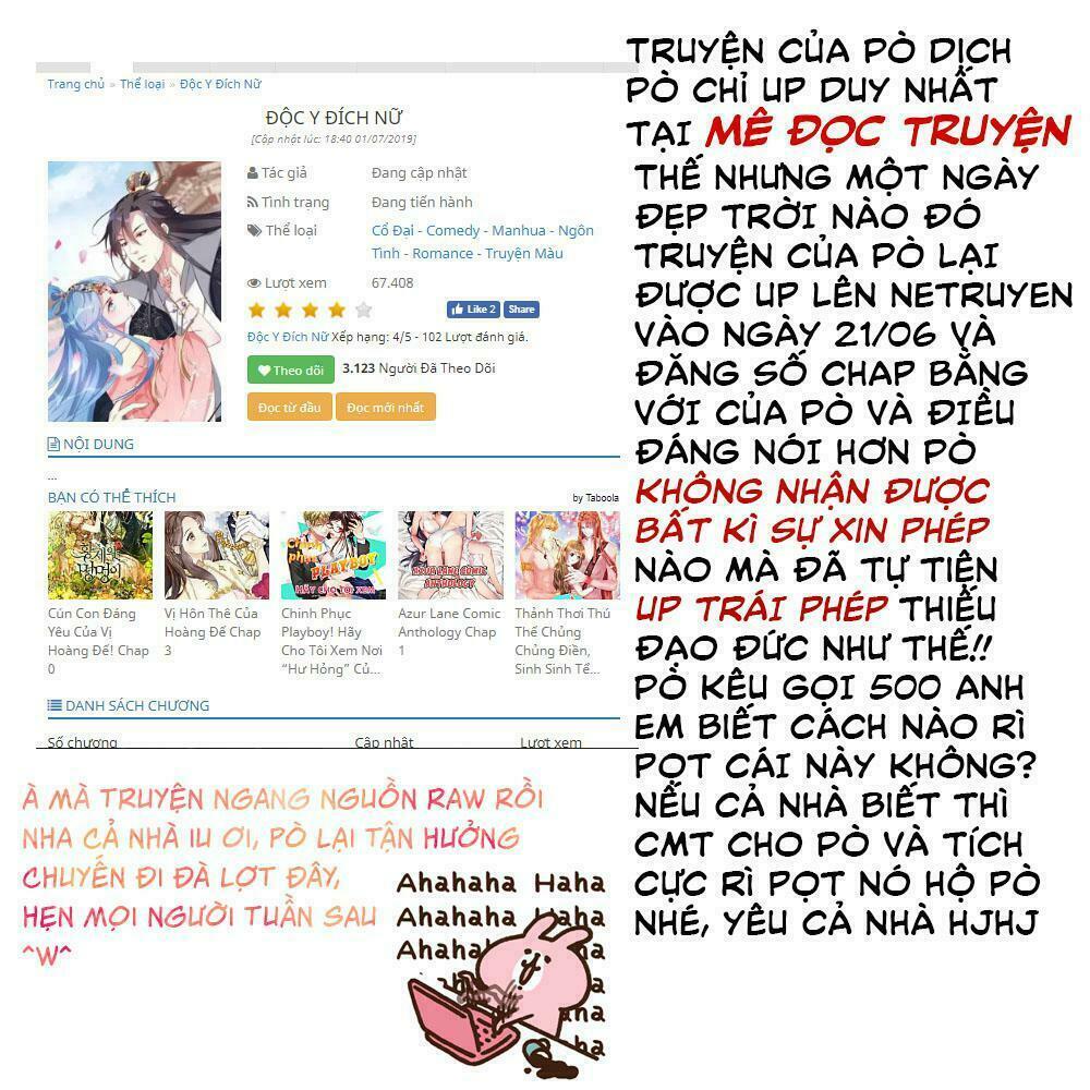 Độc Y Đích Nữ: Chapter 9