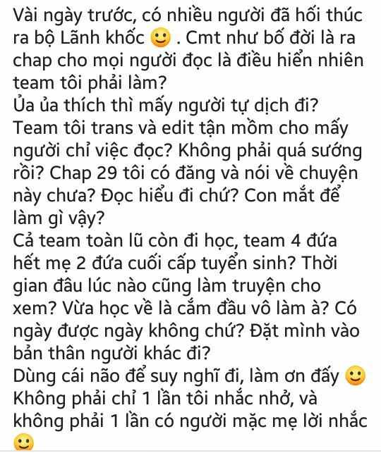 Lãnh Khốc Tổng Tài Đích Hạ Thiên: Chapter 35.1: Nhắc nhở nhỏ nhẹ :)