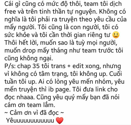 Lãnh Khốc Tổng Tài Đích Hạ Thiên: Chapter 35.1: Nhắc nhở nhỏ nhẹ :)