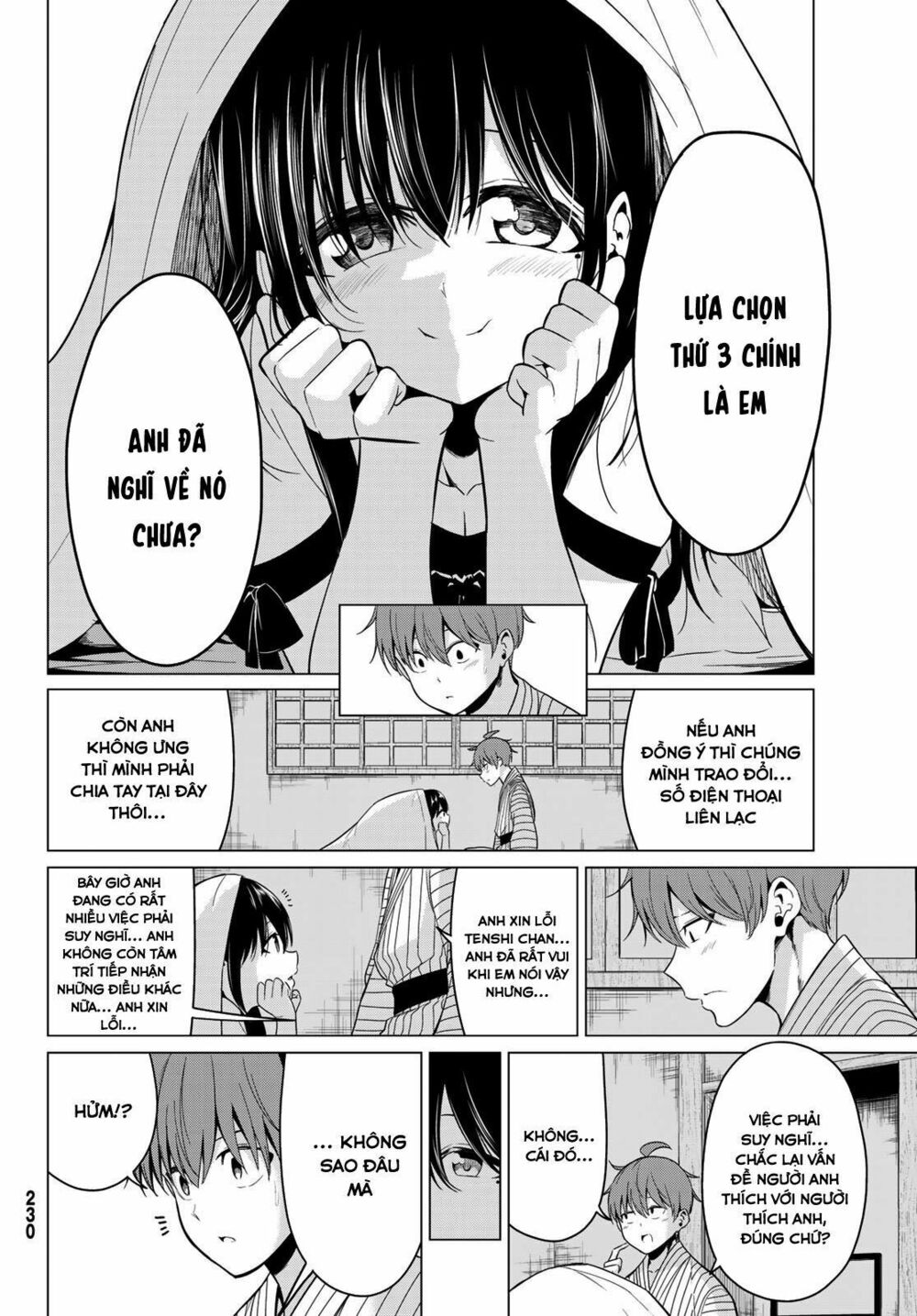 Sekai ka Kanojo ka Erabenai: Chapter 22: Từ nãy tới giờ bà bị làm sao vậy
