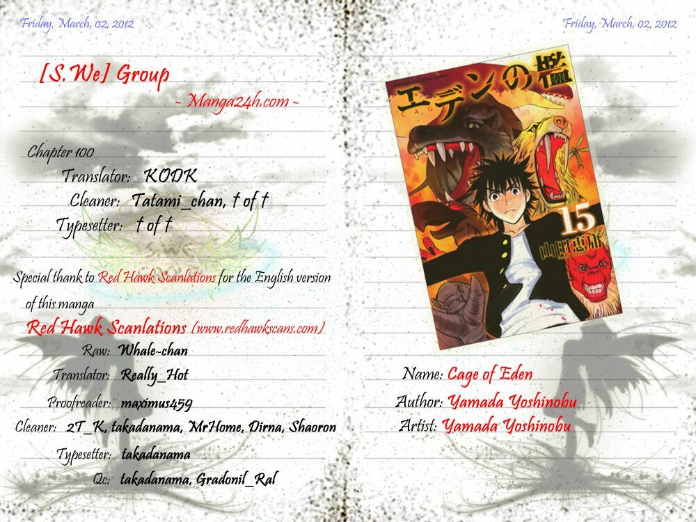 Cage of Eden: Chapter 100