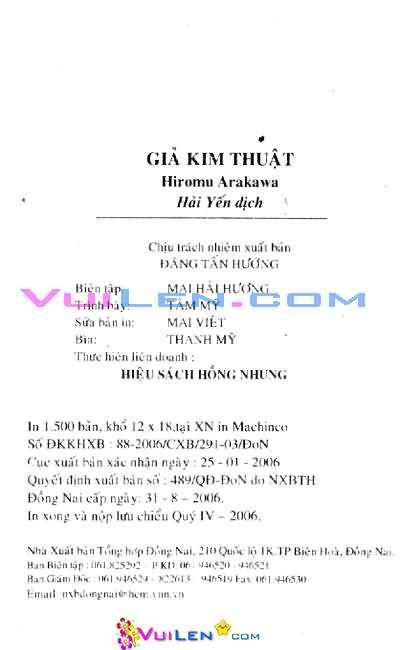 Giả Kim Thuật: Chapter 57
