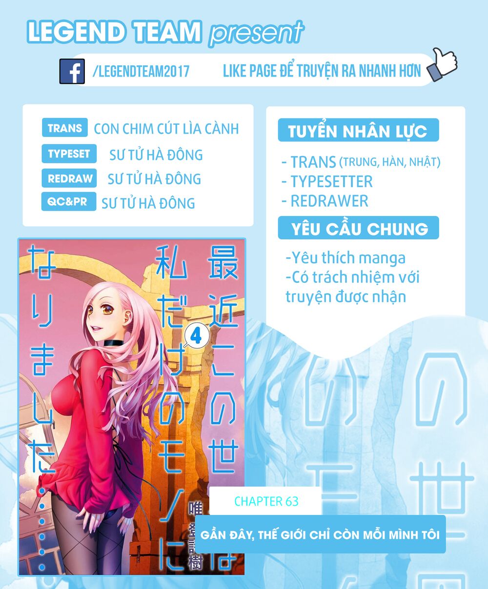 Saikin Kono Sekai wa Watashi dake no Mono ni Narimashita......: Chapter 63