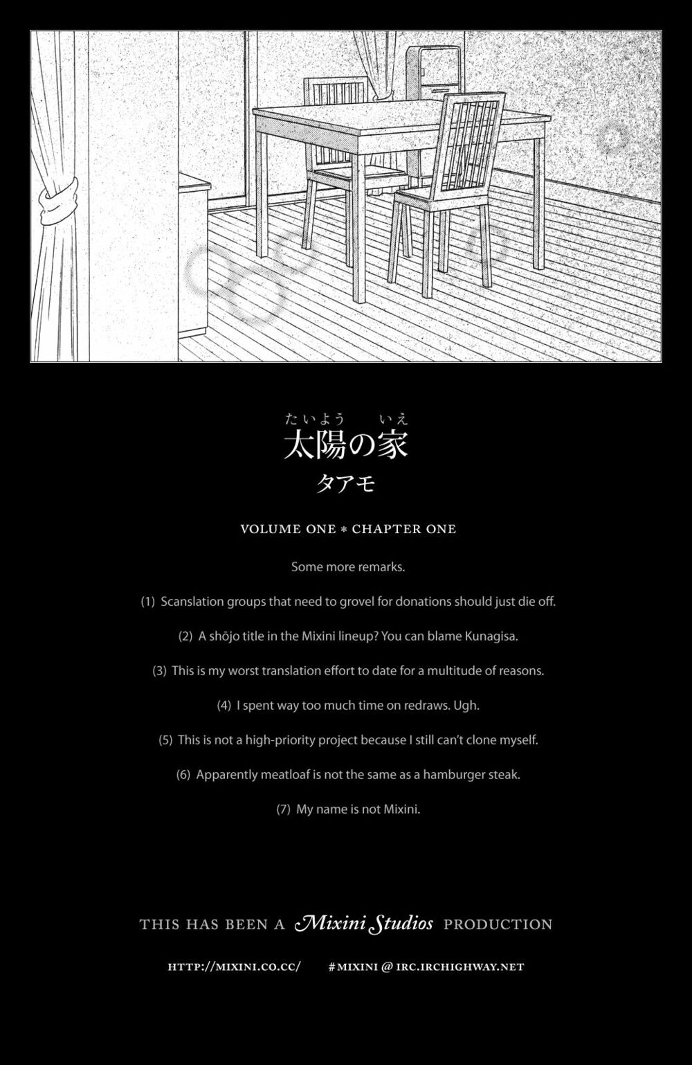 Ngôi Nhà Mặt Trời: Chapter 1