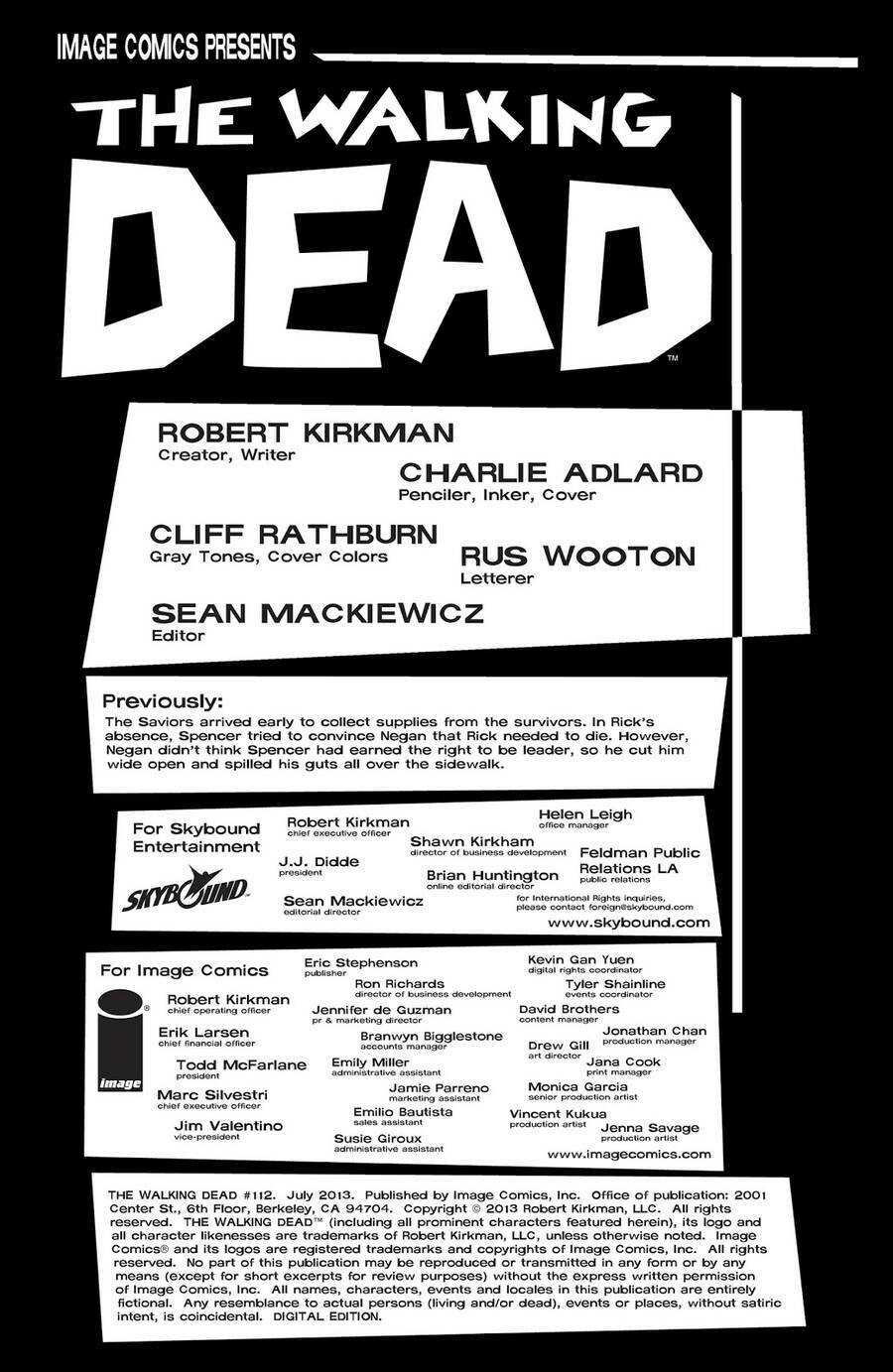 The Walking Dead: Chapter 112