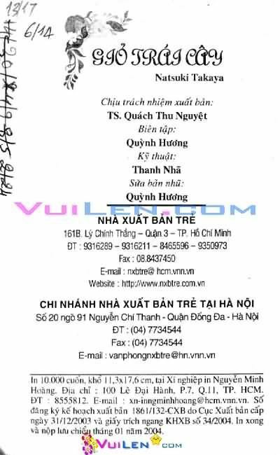 Giỏ Trái Cây - Fruit Basket: Chapter 1