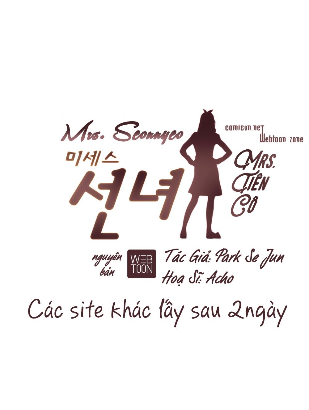 Mrs. Seonnyeo | Mrs. Tiên Cô: Chapter 1