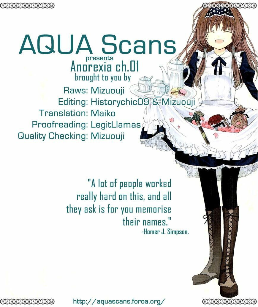 Anorexia - Shikabane Hanako wa Kyoshokushou: Chapter 1