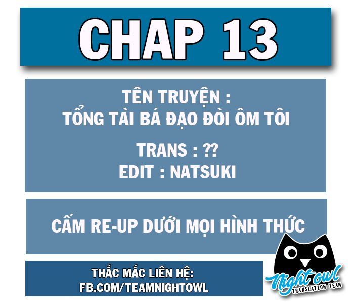 Tổng Tài Bá Đạo Cầu Ôm Ôm: Chapter 13