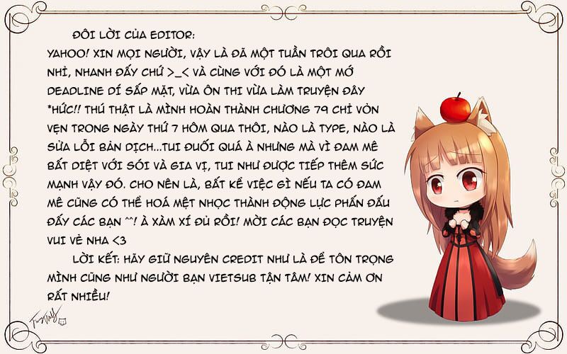 Ookami to Koushinryou: Chapter 79