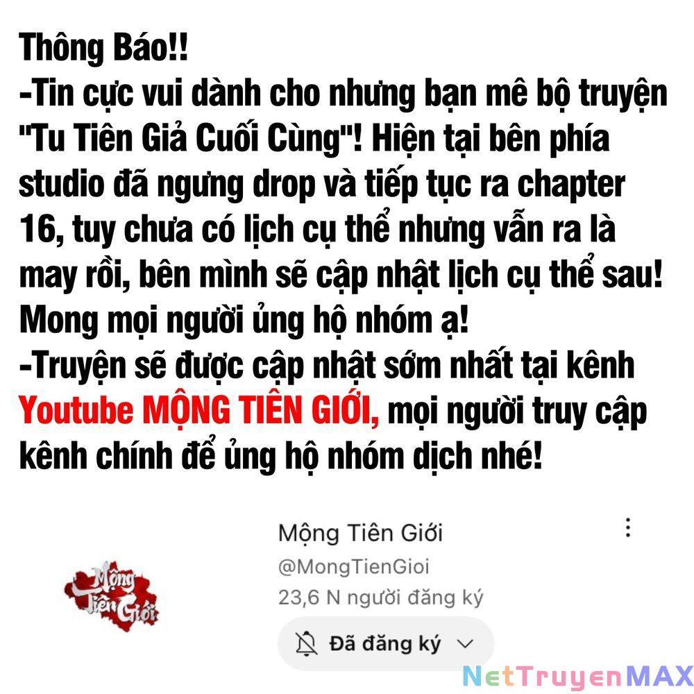 Tu Tiên Giả Cuối Cùng: Chapter 13.5