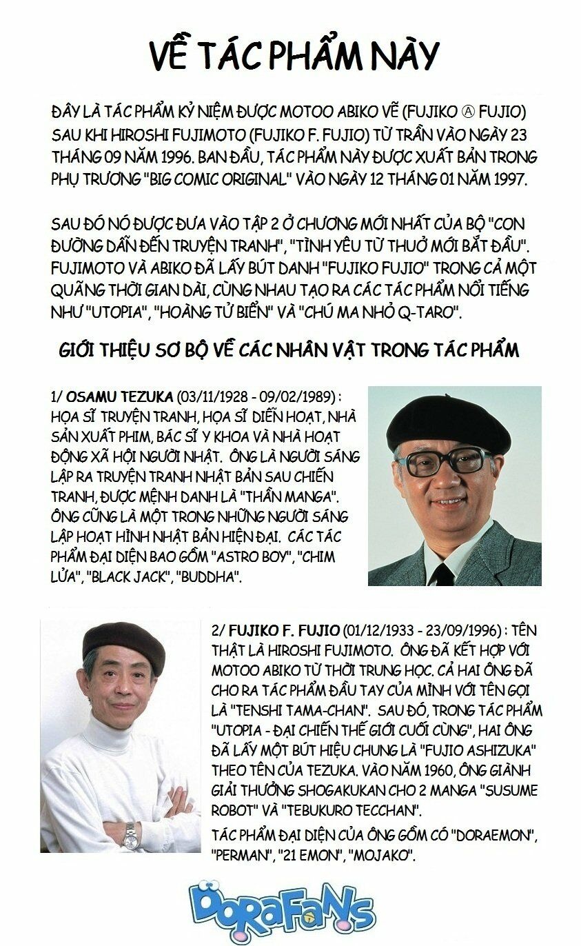 Tự truyện của Fujiko Fujio: Chapter 1: Tạm biệt, bạn tôi ơi