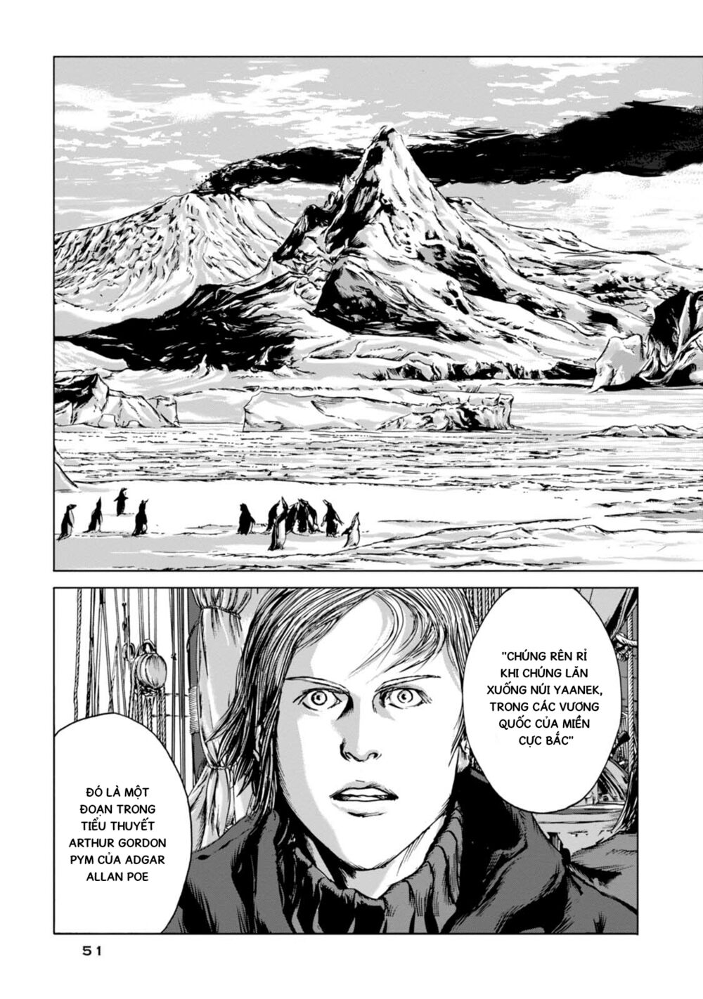 Kyouki no sanmyaku Nite - At the mountain of madness: Chapter 1: "Chúng rên rỉ khi chúng lăn xuống"