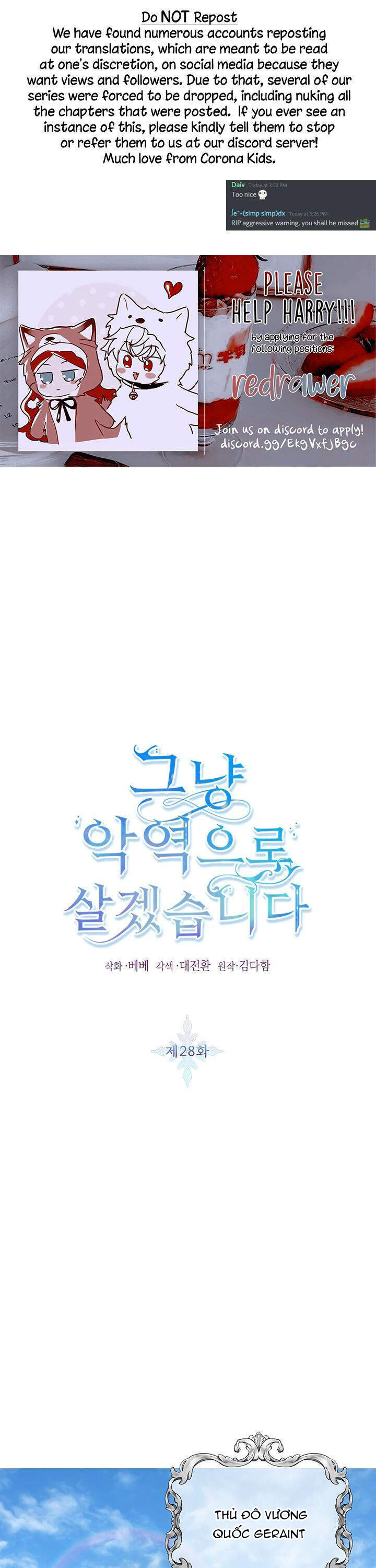 Ta Sẽ Sống Như Kẻ Phản Diện: Chapter 28