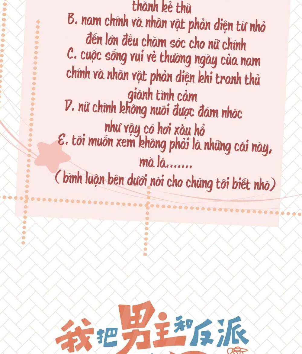 Nam Chính Và Nhân Vật Phản Diện Tôi Nuôi Đều Không Đứng Đắn: Chapter 0