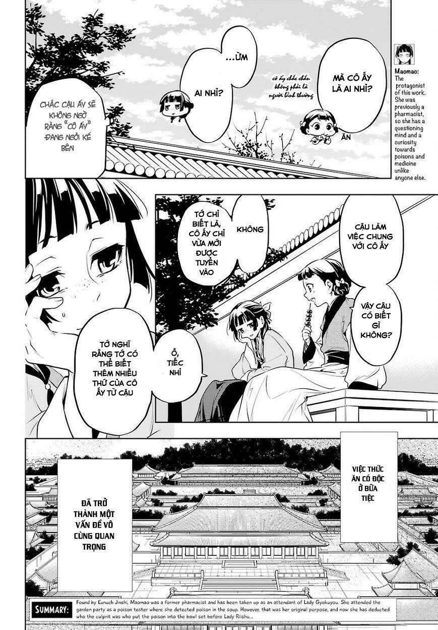Dược Sư Tự Sự - Nhật ký giải mã bí ẩn chốn Hậu cung của Maomao: Chapter 10