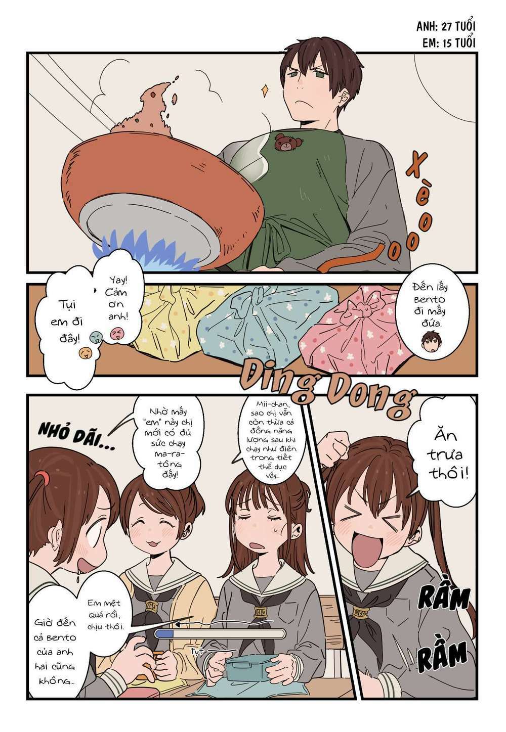 Anh trai cùng 3 cô em gái sinh ba: Chapter 10