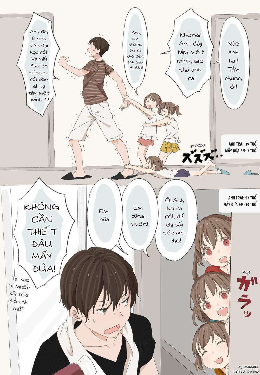Anh trai cùng 3 cô em gái sinh ba: Chapter 2