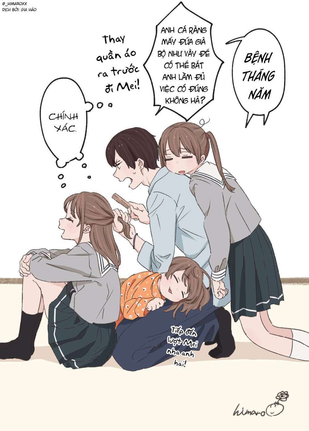 Anh trai cùng 3 cô em gái sinh ba: Chapter 6