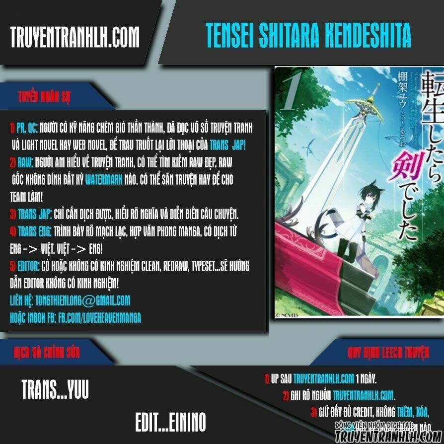 Chuyển Sinh Thành Kiếm: Chapter 3