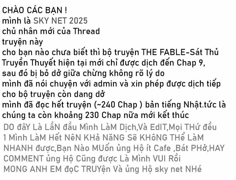 Sát Thủ ẩn dật: Chapter 10: Sự trở lại