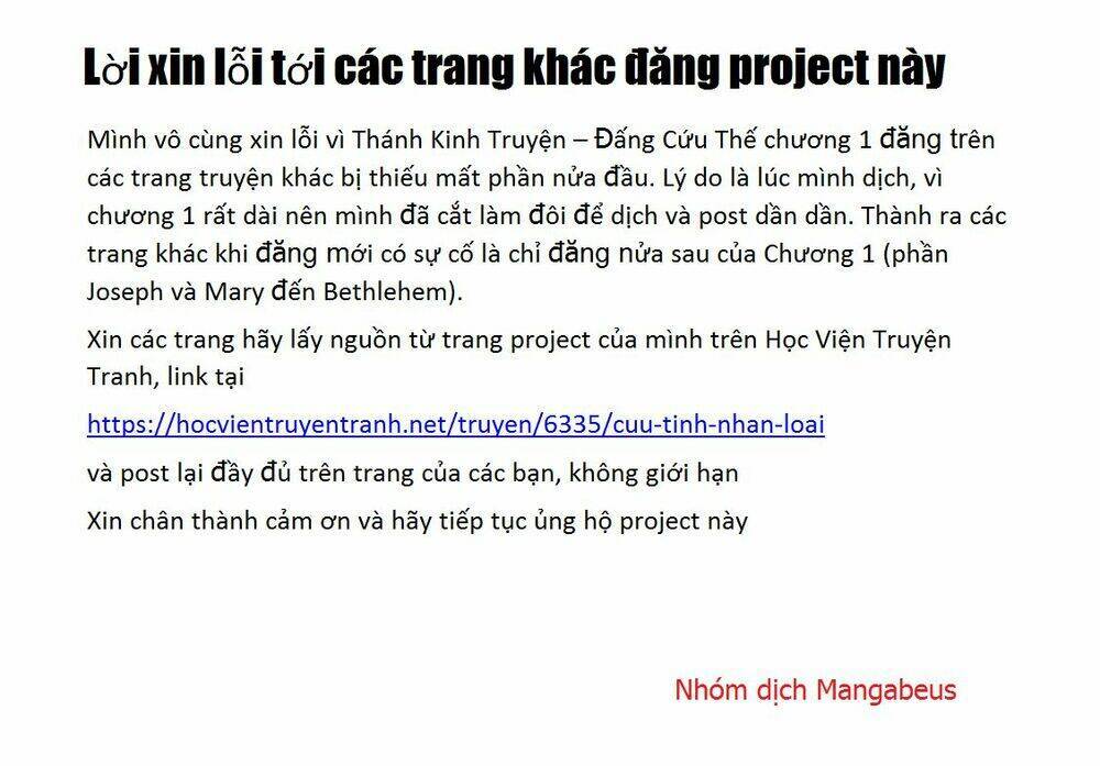 Thánh Kinh Truyện - Đấng Cứu Thế: Chapter 3